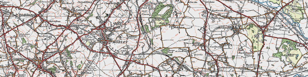 Old map of Middleton in 1925