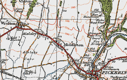 Old map of Middleton in 1925