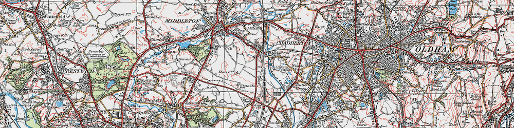 Old map of Middleton Junction in 1924