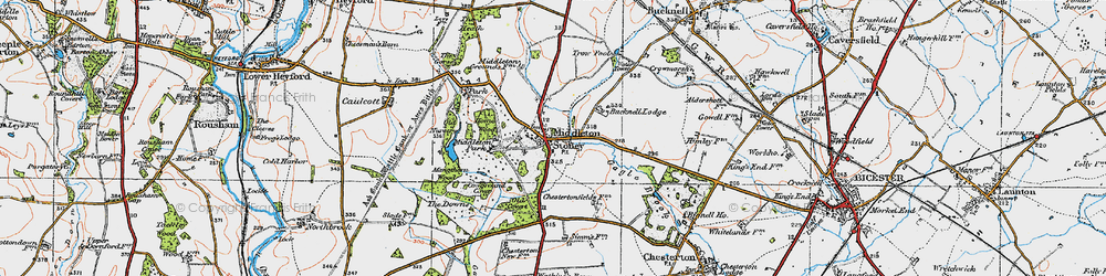 Old map of Bucknell Lodge in 1919