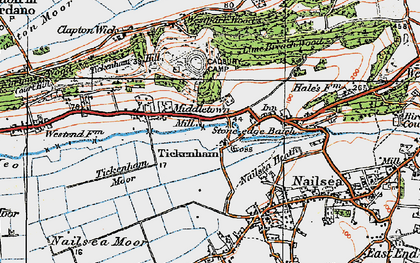 Old map of Middletown in 1919
