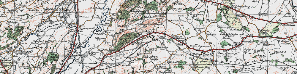 Old map of Bulthy Hill in 1921