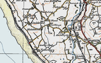 Old map of Black Ling in 1925