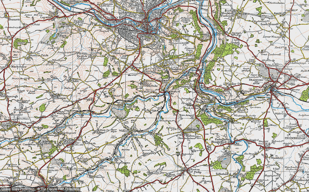 Old Map of Midford, 1919 in 1919