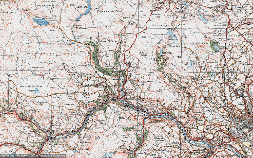 Old Map of Midgehole, 1925 in 1925