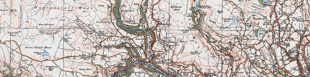 Old map of Midgehole in 1925