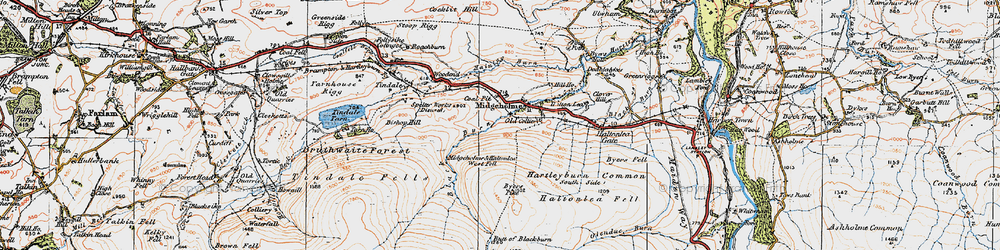 Old map of Butt of Blackburn in 1925