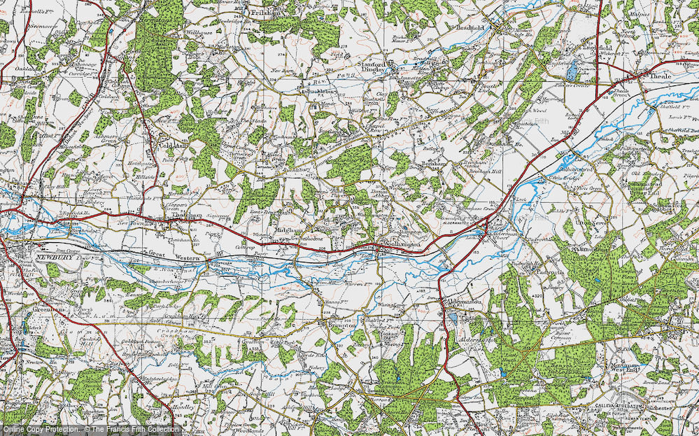 Old Map of Midgham Green, 1919 in 1919
