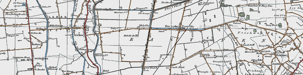 Old map of Midville in 1923