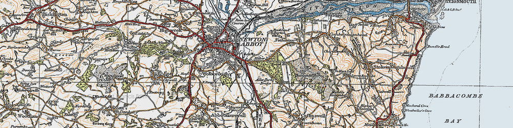 Old map of Milber in 1919