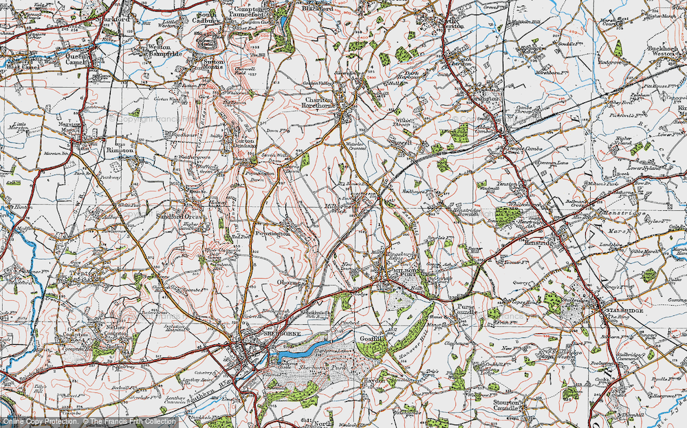 Old Map of Milborne Wick, 1919 in 1919