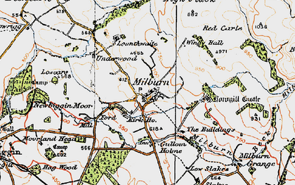 Old map of Milburn in 1925