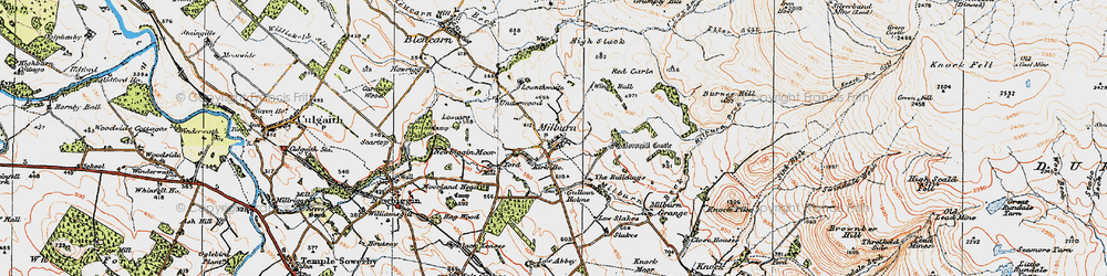 Old map of Milburn in 1925