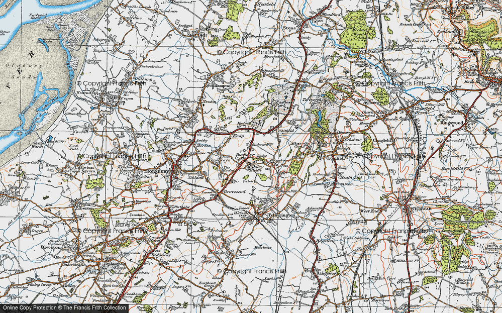 Old Map of Milbury Heath, 1919 in 1919