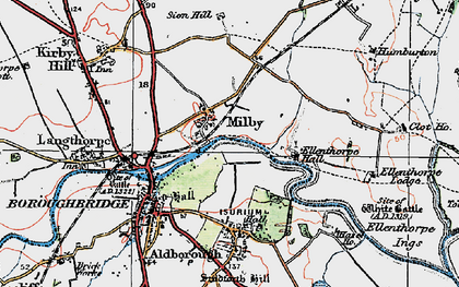 Old map of Milby in 1925