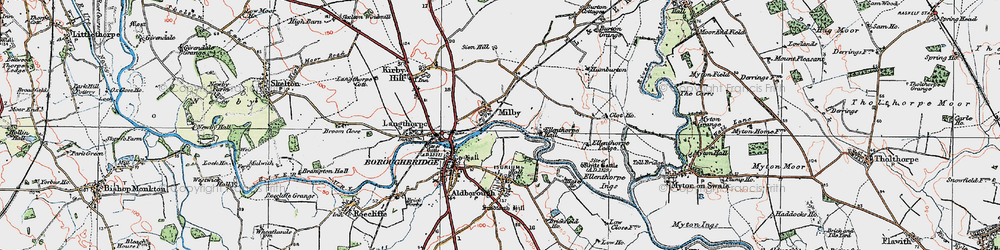 Old map of Milby in 1925