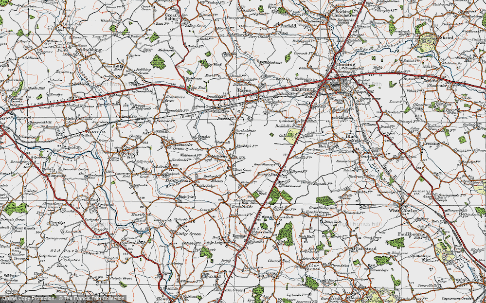 Old Map of Milch Hill, 1921 in 1921