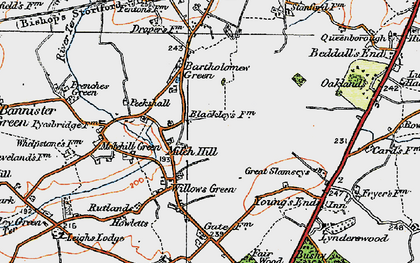 Old map of Milch Hill in 1921