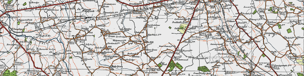 Old map of Milch Hill in 1921