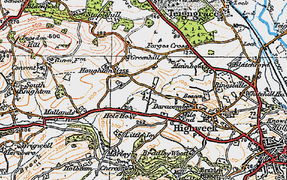Old map of Broadridge Wood in 1919