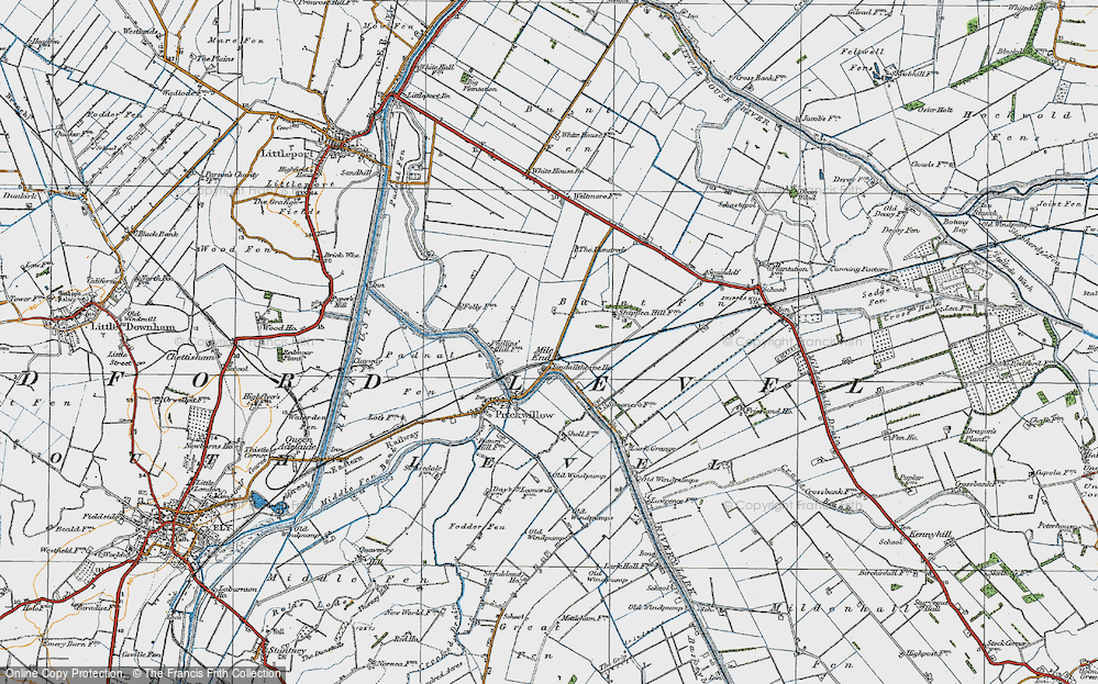 Old Map of Mile End, 1920 in 1920