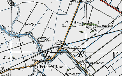 Old map of Mile End in 1920