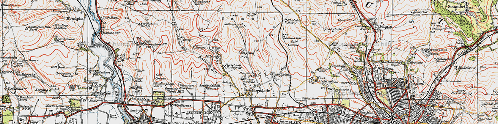 Old map of Mile Oak in 1920