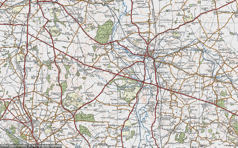 Old Map of Historic Map covering Bodnets, The in 1921