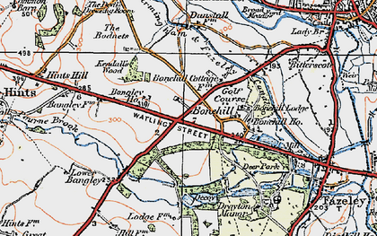 Old map of Bodnets, The in 1921
