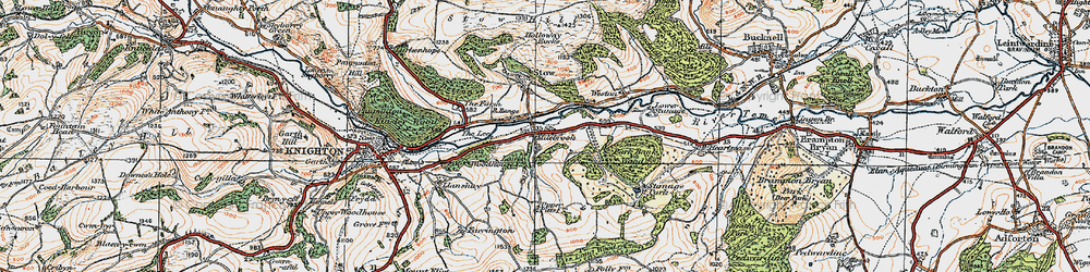 Old map of Milebrook in 1920