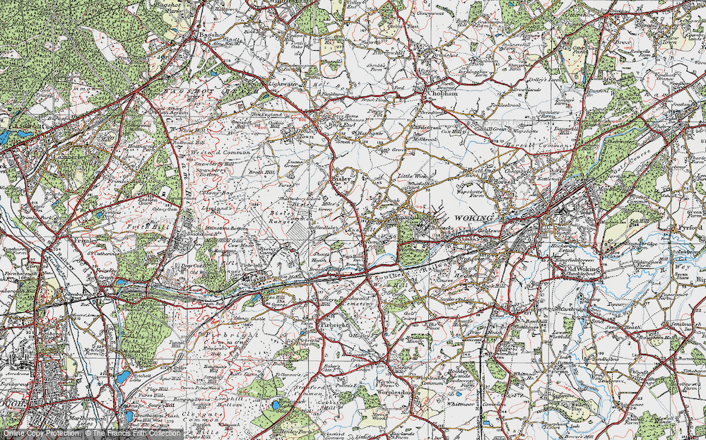 Old Map of Miles Green, 1920 in 1920