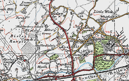 Old map of Miles Green in 1920