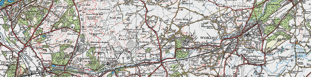 Old map of Miles Green in 1920