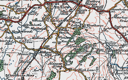 Old map of Miles Green in 1921