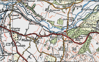 Old map of Milford in 1921