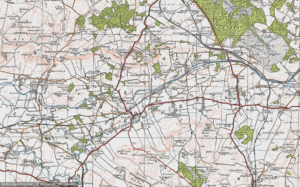 Old Map of Milkhouse Water, 1919 in 1919