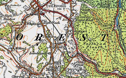 Old map of Milkwall in 1919