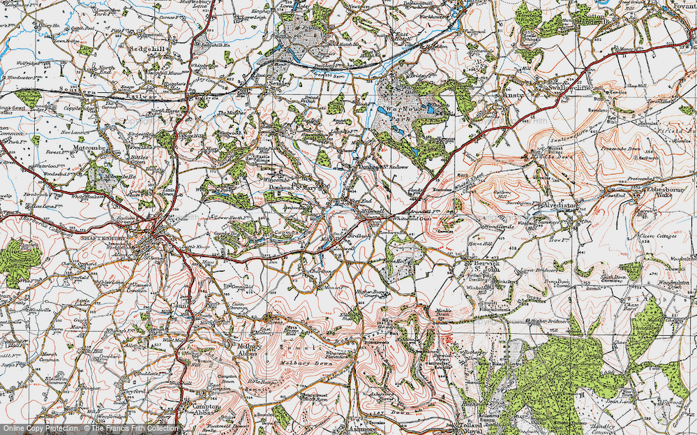 Old Map of Milkwell, 1919 in 1919