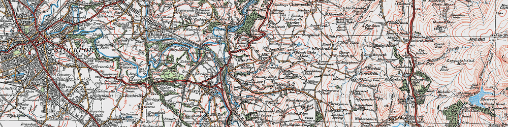 Old map of Mill Brow in 1923