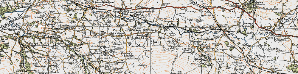 Old map of Lanshaw in 1924