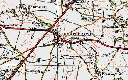 Old map of Winterwell Barn in 1919
