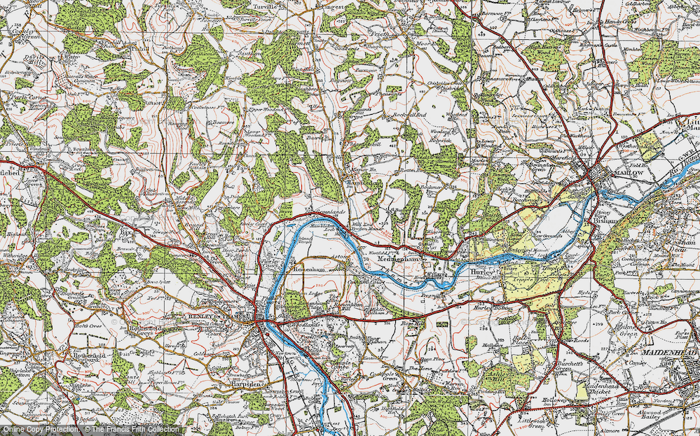 Old Map of Mill End, 1919 in 1919