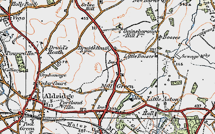 Old map of Mill Green in 1921