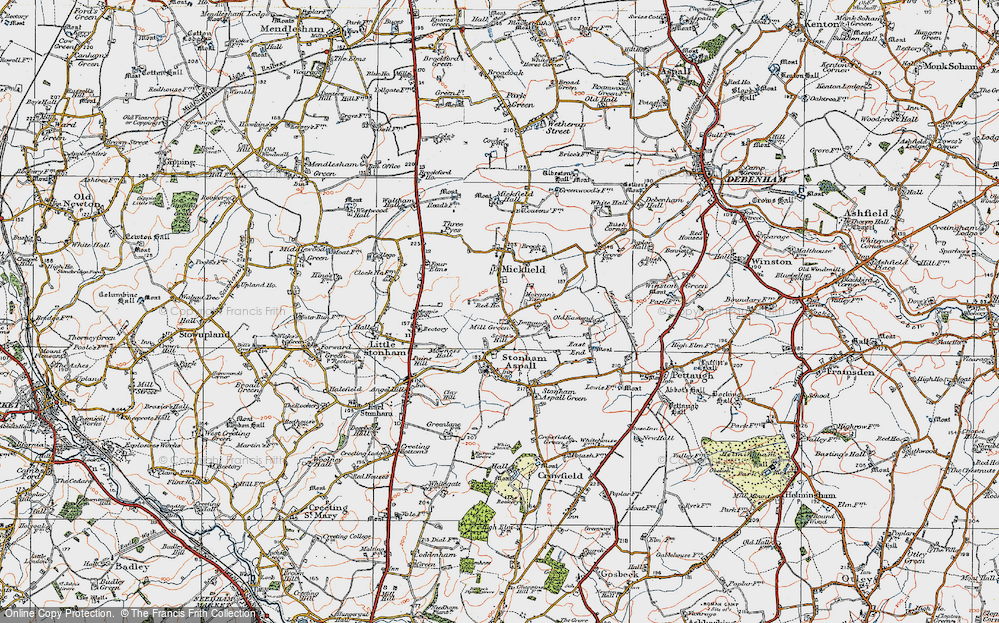 Old Map of Mill Green, 1921 in 1921