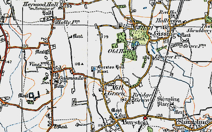 Old map of Mill Green in 1921