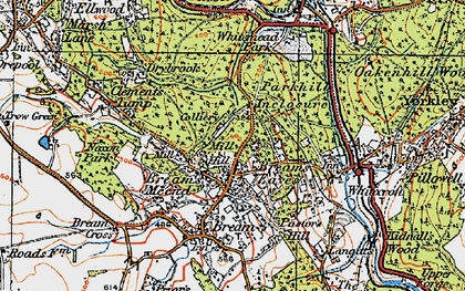 Old map of Mill Hill in 1919