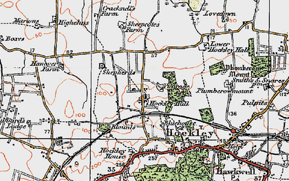 Old map of Mill Hill in 1921