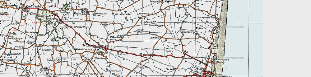 Old map of Mill Hill in 1923