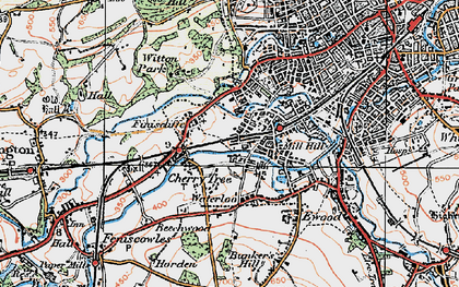 Old map of Mill Hill in 1924