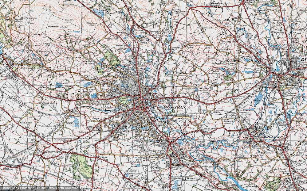 Old Map of Mill Hill, 1924 in 1924